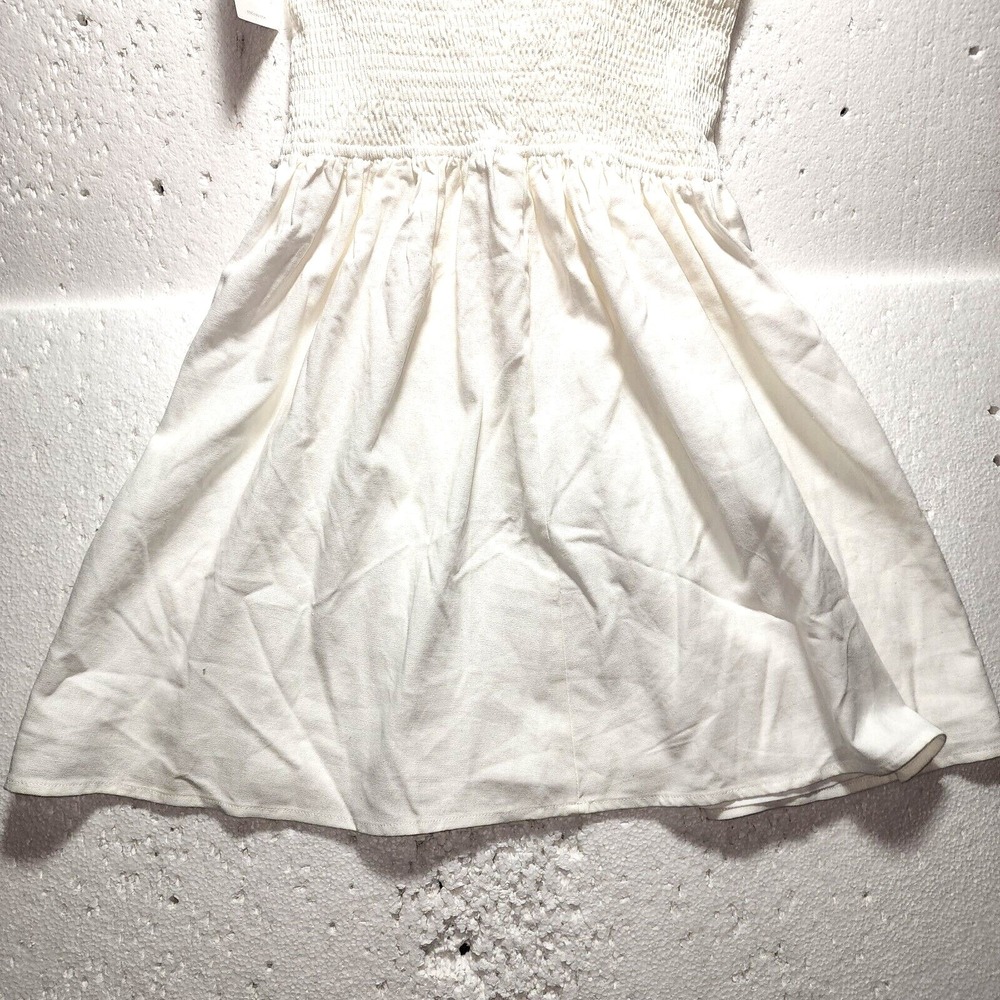 Forever 21 Dress Womens Medium White Pleated Top Sleeveless Shoulder Straps NWT - Picture 3 of 13